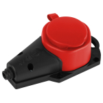 Колодка ЭРА KX-1e-RED-IP44 каучуковая с заземлением 1 розетка 16A IP44 красная
