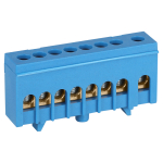 Шина ЭРА NO-224-98 N ноль в изолированном корпусе на DIN-рейку ШНИ-6х9-8-Д синий