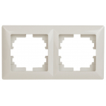 Рамка ЭРА Intro Solo 4-502-02 для розеток и выключателей на 2 поста слоновая кость