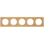 Рамка для розеток и выключателей Intro Accent 6-505-11 на 5 постов, СУ, сосна