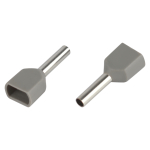 Наконечник-гильза ЭРА NO-225-72 (двойной) НШвИ(2) 0,75-8 с изолированным фланцем (упаковка 500 шт.)