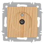 Розетка Intro Accent 6-301-11 TV одиночная, IP20, СУ, сосна Розетка Intro Accent 6-301-11 TV одиночная, IP20, СУ, сосна