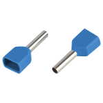 Наконечник-гильза ЭРА NO-225-104 (двойной) НШвИ(2) 2,5-12 с изолированным фланцем (упаковка 50 шт.)