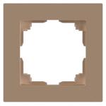 Рамка для розеток и выключателей Intro Accent 6-501-04 на 1 пост, СУ, шампань