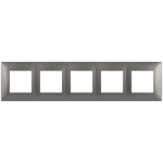 Рамка для розеток и выключателей ЭРА Elegance 14-5005-16 на 5 постов, титан