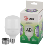 Лампа светодиодная ЭРА GREEN LINE LED POWER T80-40W-865-E27/E40 GL E27/E40 40 Вт колокол холодный свет Лампа светодиодная ЭРА GREEN LINE LED POWER T80-40W-865-E27/E40 GL E27/E40 40 Вт колокол холодный свет