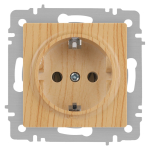 Розетка Intro Accent 6-202-11 2P+E Schuko, 16А-250В, IP20, СУ, cосна