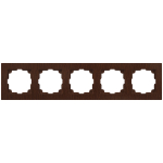 Рамка для розеток и выключателей Intro Accent 6-505-10 на 5 постов, СУ, венге