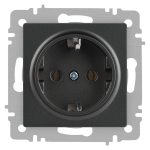 Розетка Intro Accent 6-202-07 2P+E Schuko, 16А-250В, IP20, СУ, графит Розетка Intro Accent 6-202-07 2P+E Schuko, 16А-250В, IP20, СУ, графит