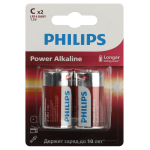 Батарейки Philips LR14P2B/51 "С" алкалиновые 2 шт. LR14-2BL Power (2/24/48/5760)