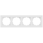 Рамка для розеток и выключателей Intro Accent 6-504-01М на 4 поста, СУ, белый матовый