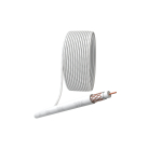 Кабель коаксиальный ЭРА RG-6U, 75 Ом,  Cu/(оплётка Cu 64%), PVC, цвет белый