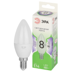 Лампочка светодиодная ЭРА GREEN LINE LED B35-8W-865-E14 GL E14 8 Вт свеча холодный свет Лампочка светодиодная ЭРА GREEN LINE LED B35-8W-865-E14 GL E14 8 Вт свеча холодный свет