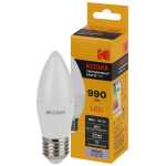 Лампочка светодиодная Kodak LED KODAK B35-11W-865-E27 E27 / Е27 11Вт свеча холодный дневной свет Лампочка светодиодная Kodak LED KODAK B35-11W-865-E27 E27 / Е27 11Вт свеча холодный дневной свет