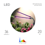 Настольный светильник для растений ЭРА FITO-20W-АLED-Ra-USB полного спектра 20 Вт черный