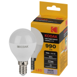 Лампочка светодиодная Kodak LED KODAK P45-11W-865-E14 E14 / Е14 11Вт шар холодный дневной свет