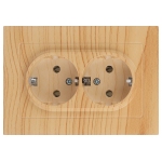 Розетка Intro Accent 6-205-11 2X2P+E Schuko, 16А-250В, IP20, СУ, AL/CU, сосна