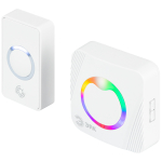Звонок дверной ЭРА POLYCOLOR C100 беспроводной RGB подсветка белый 36 мелодий