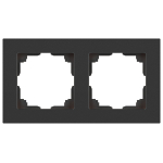 Рамка для розеток и выключателей Intro Accent 6-502-07 на 2 поста, СУ, графит