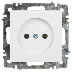Розетка Intro Accent 6-201-01 2Р 16А-250В, IP20, СУ, AL/CU, белый