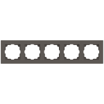 Рамка для розеток и выключателей Intro Accent 6-505-09 на 5 постов, СУ, титан