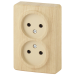 Розетка ЭРА Эксперт 11-2202-11 накладная IP20 16А 250В сосна двойная