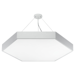 Светильник LED ЭРА Geometria SPO-122-W-40K-066 Hexagon 66Вт 4000К 5300Лм 800*800*80 белый подвесной драйвер внутри Светильник LED ЭРА Geometria SPO-122-W-40K-066 Hexagon 66Вт 4000К 5300Лм 800*800*80 белый подвесной драйвер внутри
