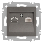 Розетка Intro Accent 6-303-09 информационная RJ45, IP20, СУ, титан Розетка Intro Accent 6-303-09 информационная RJ45, IP20, СУ, титан