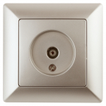 Розетка Intro Solo 4-301-04 шампань телевизионная одиночная скрытой установки