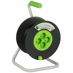 Удлинитель силовой ЭРА GREEN LINE KAT-2x0.75-20m Greenline на катушке пластик 4 розетки без заземления 20м ПВС 2x0.75мм2