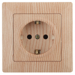 Розетка Intro Solo 4-206-11 с заземлением со шторками скрытой установки 16А 250В сосна