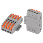 Клемма ЭРА NO-225-455 проходная с монтажной площадкой 222-2414Р с рычагами 4 полюса 0.08-2.5/4 мм2 (упаковка 1 шт.)