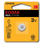Батарейки Kodak CR1620-1BL MAX Lithium (60/240/50400)