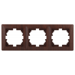 Рамка ЭРА Intro Solo 4-503-10 для розеток и выключателей на 3 поста венге