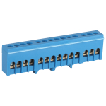 Шина ЭРА NO-224-101 N ноль в изолированном корпусе на DIN-рейку ШНИ-6х9-14-Д синий