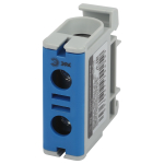 Клемма силовая вводная КСВ ЭРА NO-224-126 (KE61.2) 6-50 мм² синяя "N"