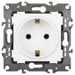 Розетка ЭРА Серия 12 12-2101-01М 2P+E Schuko, 16А-250В, белый матовый
