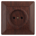 Розетка Intro Solo 4-201-10 16А 250В венге с заземлением скрытой установки