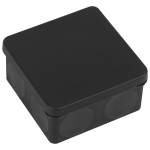 Распаячная коробка ЭРА KOR-100-100-50-9g-2MP-B двухкомпонентная HF стойкая к УФ 100х100х50мм черная прямой монтаж IP67