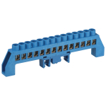 Шина ЭРА NO-224-113 N ноль в комбинированном изоляторе на DIN-рейку ШНИ-8х12-14-Д-синий Шина ЭРА NO-224-113 N ноль в комбинированном изоляторе на DIN-рейку ШНИ-8х12-14-Д-синий