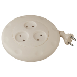 Удлинитель электрический ЭРА UR-3-3m-I рулетка, без заземления 3 розетки 3м 2x0.75мм2 10А, сл. кость