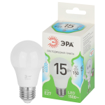 Лампочка светодиодная ЭРА GREEN LINE LED A60-15W-840-E27 GL E27 15 Вт груша яркий белый свет Лампочка светодиодная ЭРА GREEN LINE LED A60-15W-840-E27 GL E27 15 Вт груша яркий белый свет