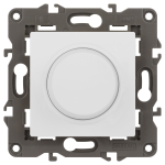 Светорегулятор ЭРА Elegance 14-4101-01М поворотно-нажимной, 400ВА 230В, белый матовый