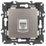 Розетка ЭРА Elegance 14-3107-16 RJ45, титан