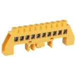 Шина ЭРА NO-224-117 PE земля в комбинированном изоляторе на DIN-рейку ШНИ-8х12-10-Д-желтый