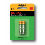 Аккумуляторы NiMH (никель-металлгидридные) Kodak HR03-2BL 650mАh [K3AHR-2/650mАh ] (20/240/16800)
