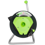 Удлинитель силовой ЭРА GREEN LINE GAZ-2x0.75-20m Greenline на катушке пластик 1 розетка без заземления 20м ПВС 2x0.75мм2