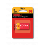 Батарейки Kodak 6F22-1BL SUPER HEAVY DUTY Zinc [K9VHZ-1B] (10/50/9900)