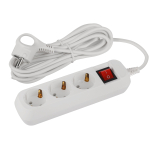 Удлинитель электрический ЭРА UDL-10-350-ES Greenline 3 розетки с заземлением с выключателем 5м ПВС 3x0.75мм2