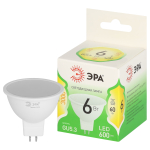 Лампочка светодиодная ЭРА GREEN LINE LED MR16-6W-830-GU5.3 GL GU5.3 6 Вт софит теплый свет Лампочка светодиодная ЭРА GREEN LINE LED MR16-6W-830-GU5.3 GL GU5.3 6 Вт софит теплый свет